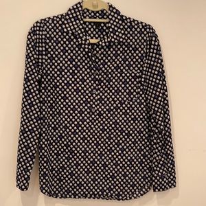 J. Crew navy popover shirt in printed floral